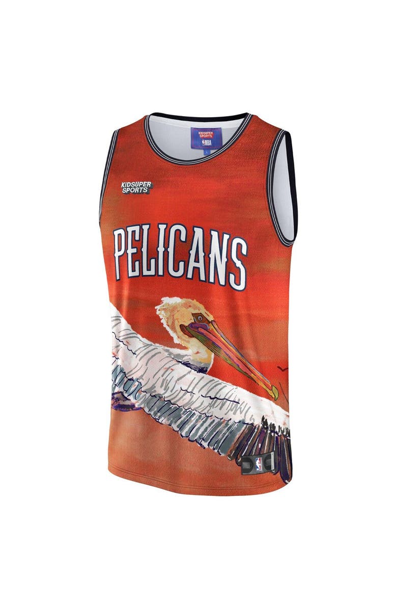 NBA X KIDSUPER Unisex NBA & KidSuper Studios by Fanatics Red New Orleans Pelicans Hometown Jersey, Alternate, color, Red