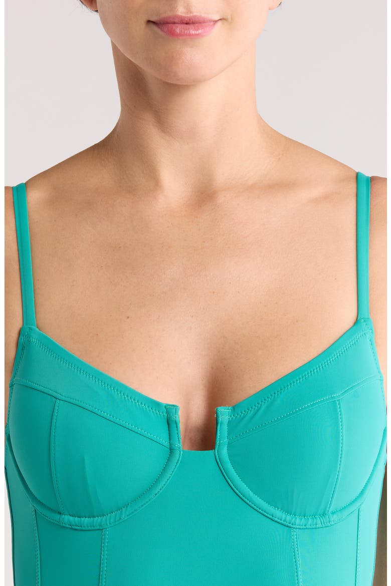 Veronica Underwire One-Piece Swimsuit, Alternate, color, TEAL