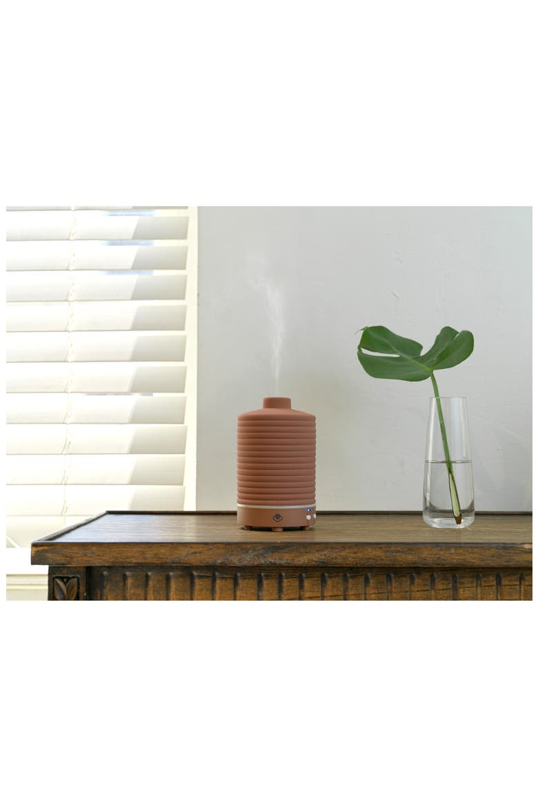 Terracotta Ceramic Ultrasonic Aroma Diffuser, Alternate, color, TERRACOTTA
