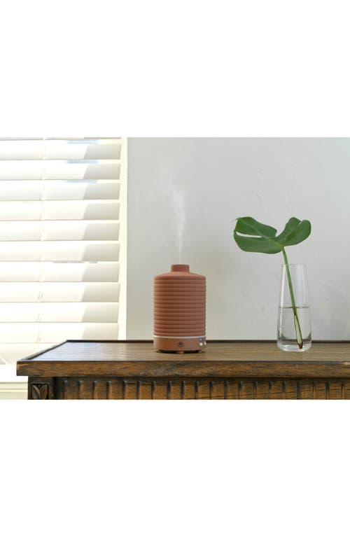 Serene House Terracotta Ceramic Ultrasonic Aroma Diffuser In Brown