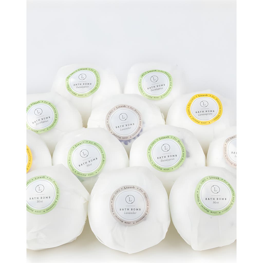 Lizush Large Bath Bombs Gift Box In Assorted Essential Oils