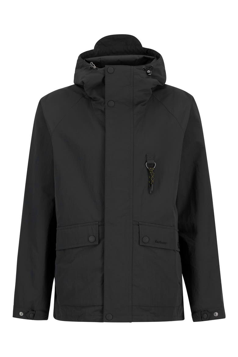 Hooded Waterproof Jacket, Alternate, color, BLACK