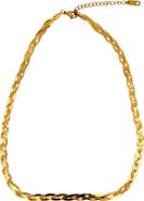 Gemini Jewelry Herringbone Braided Necklace