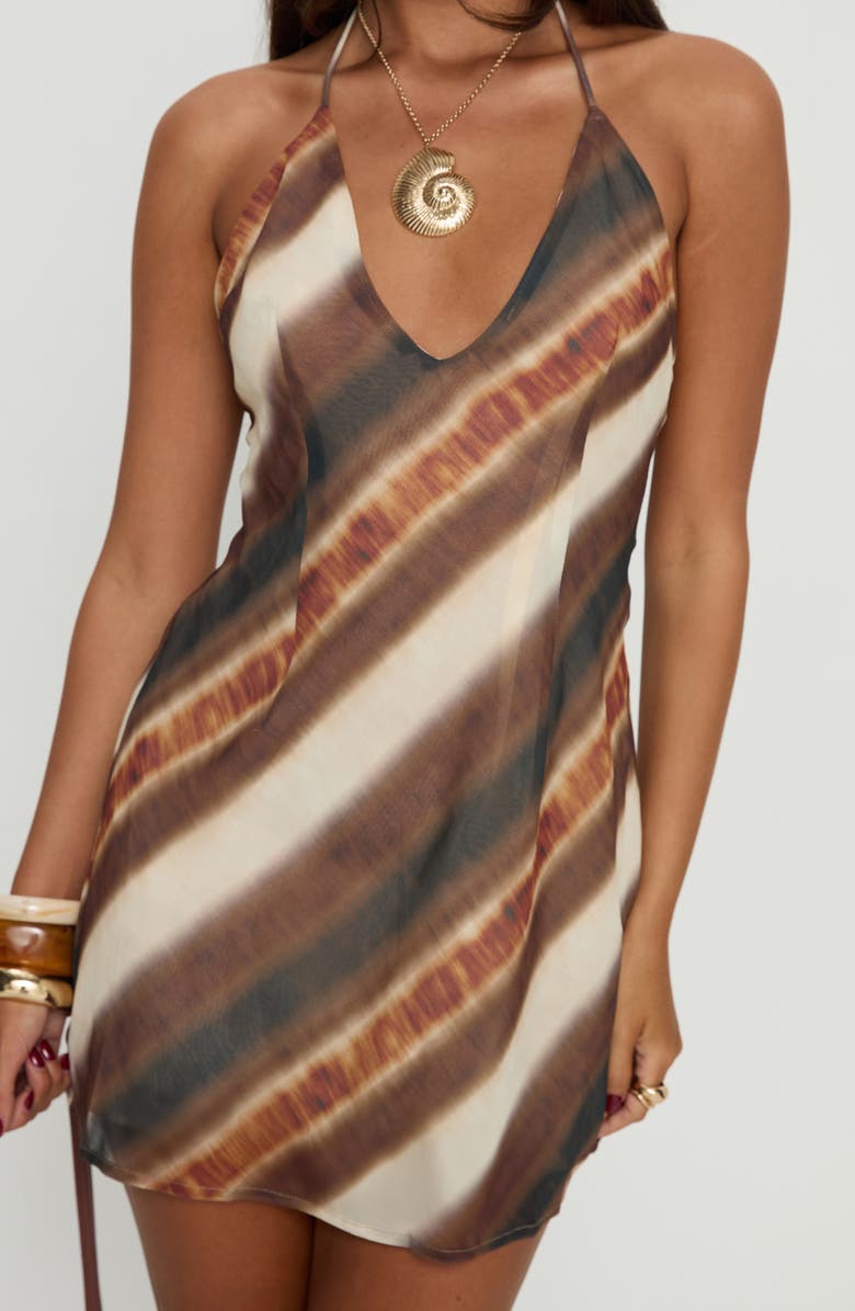 Princess Polly Esmira Plunge Halter Minidress, Alternate, color,