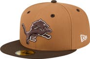 New Era Men's New Era  Light Brown/Dark Brown Detroit Lions Two-Tone Walnut 59FIFTY Fitted Hat