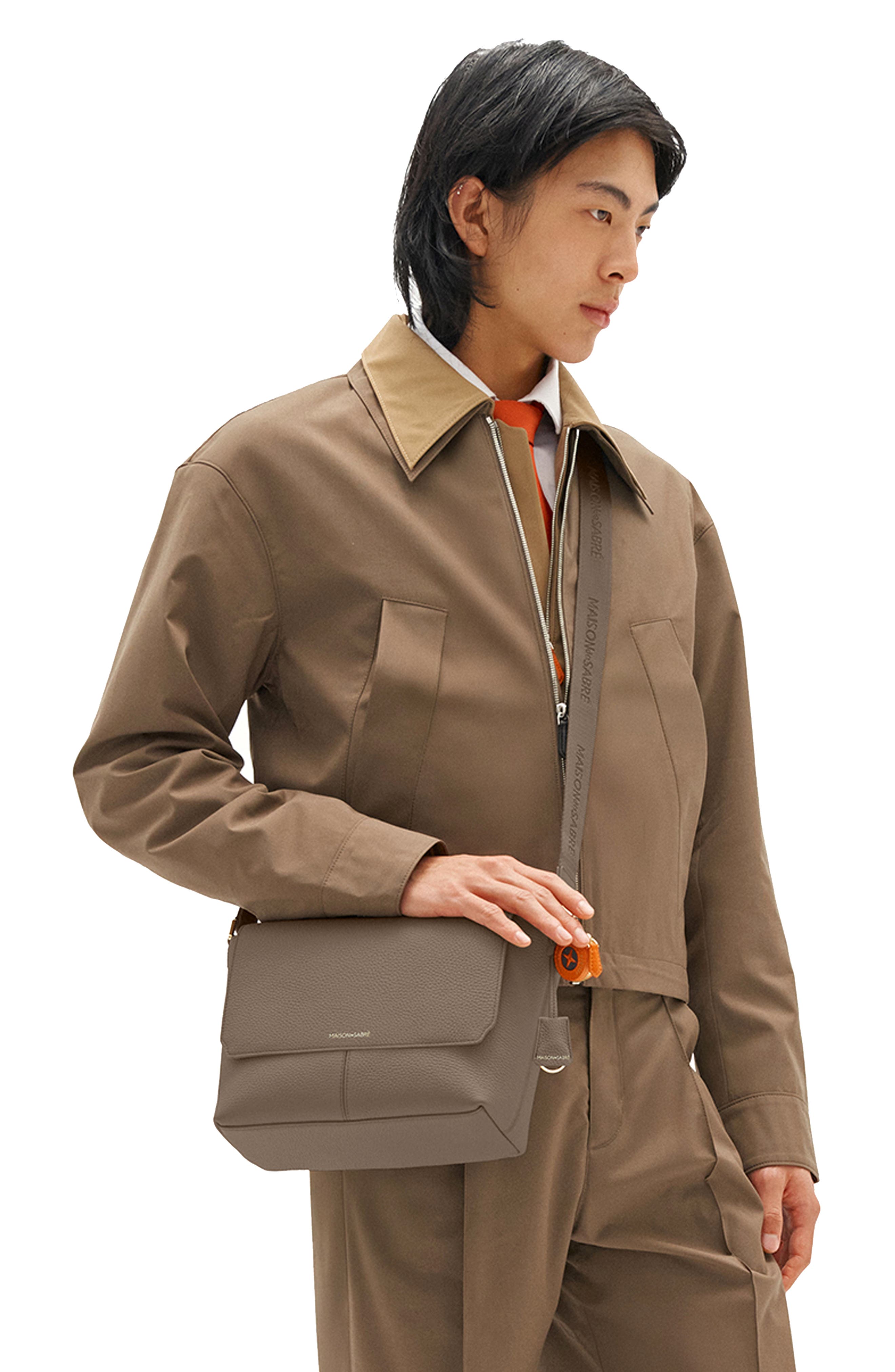 The Medium Flaire Messenger Bag, Alternate, color, Cashmere Clay