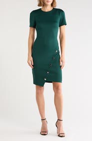 Tommy Hilfiger Short Sleeve Scuba Sheath Dress