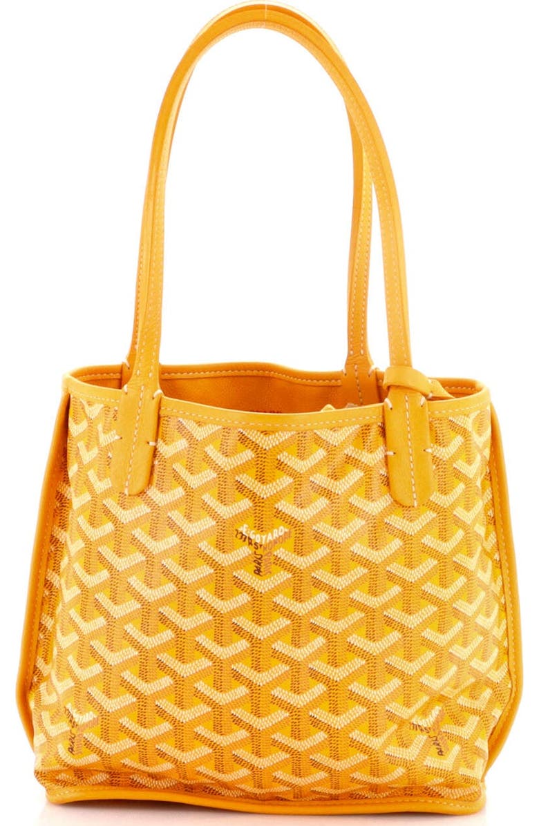 Pre-Owned Goyard Anjou Reversible Tote Coated Canvas Mini, Alternate, color, Yellow