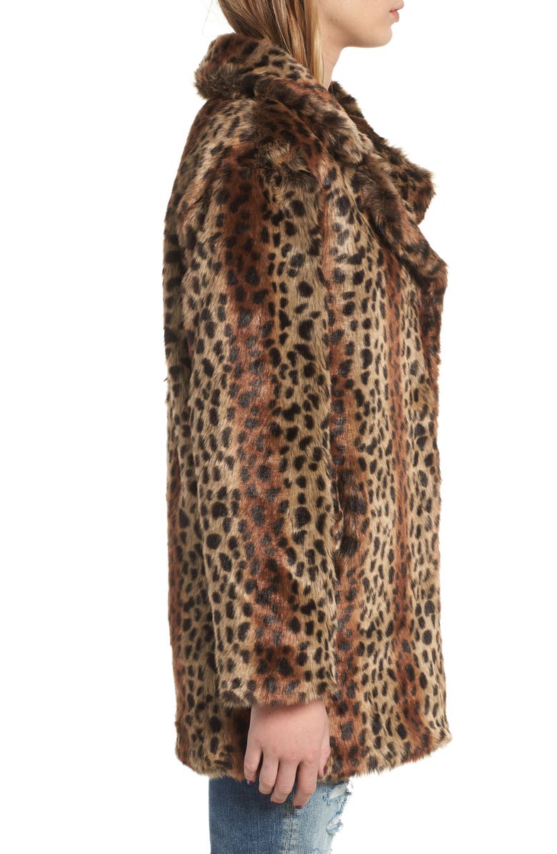 Heartloom Mika Leopard Faux Fur Jacket, Alternate, color, 