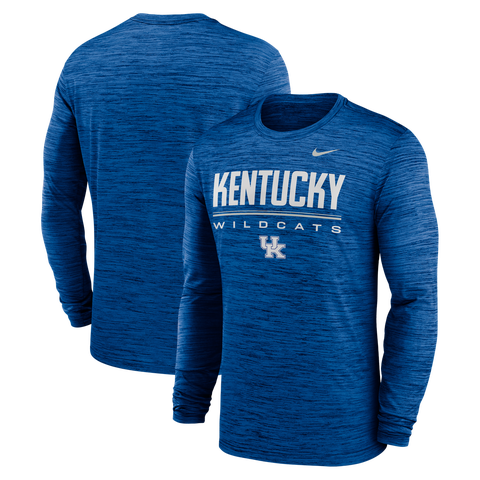 Men's Nike Royal Kentucky Wildcats Sideline Velocity Dri-FIT Long Sleeve T-Shirt