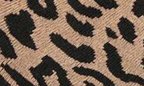 Oroblu Leopard Crew Socks In Brown