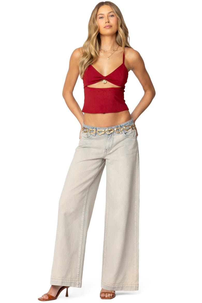 Rhiannon Washed Low Rise Wide Leg Jeans, Alternate, color, LIGHT-DENIM