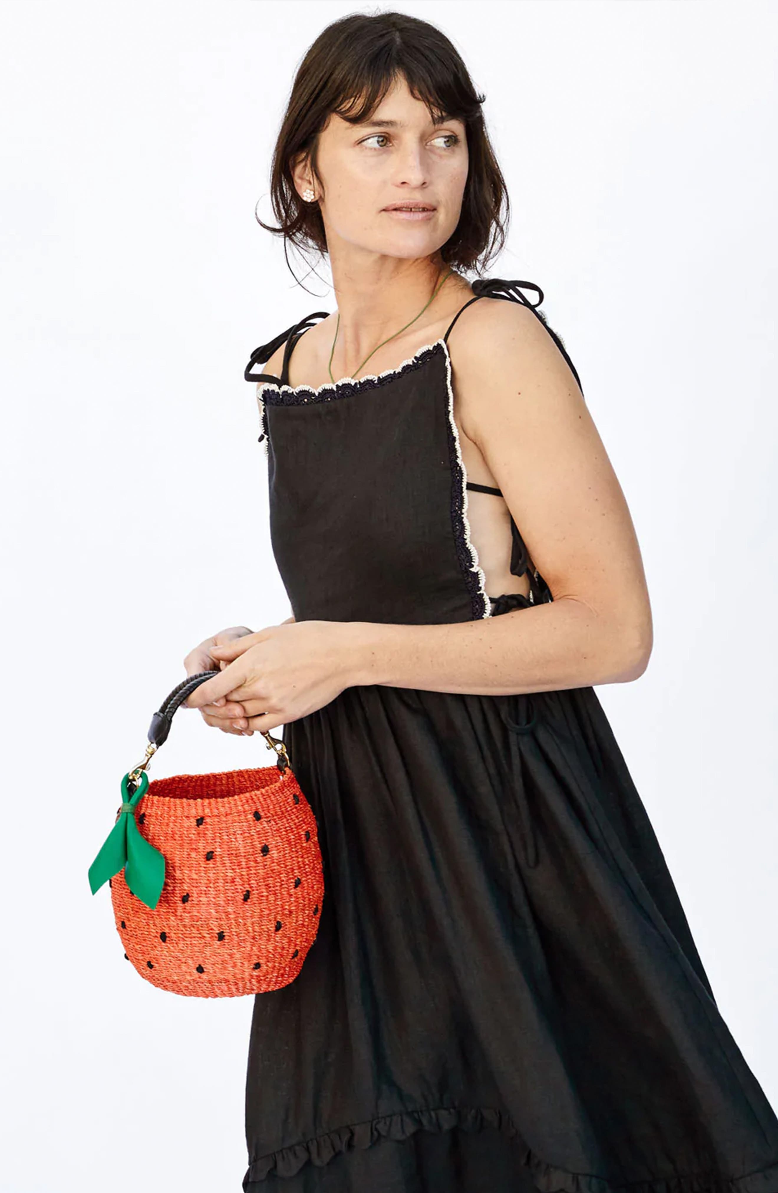 Pot de Miel Basket Bag, Alternate, color, FRAISE