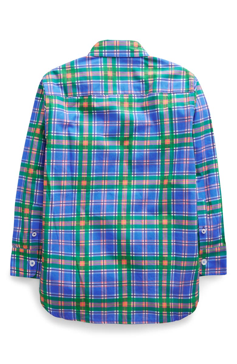Mini Boden Kids' Plaid Long Sleeve Cotton Button-Down Shirt, Alternate, color,