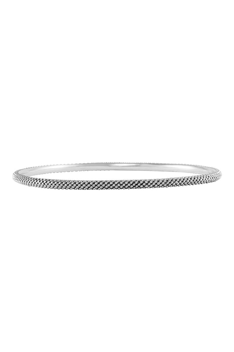 Caviar Bangle, Alternate, color, STERLING SILVER