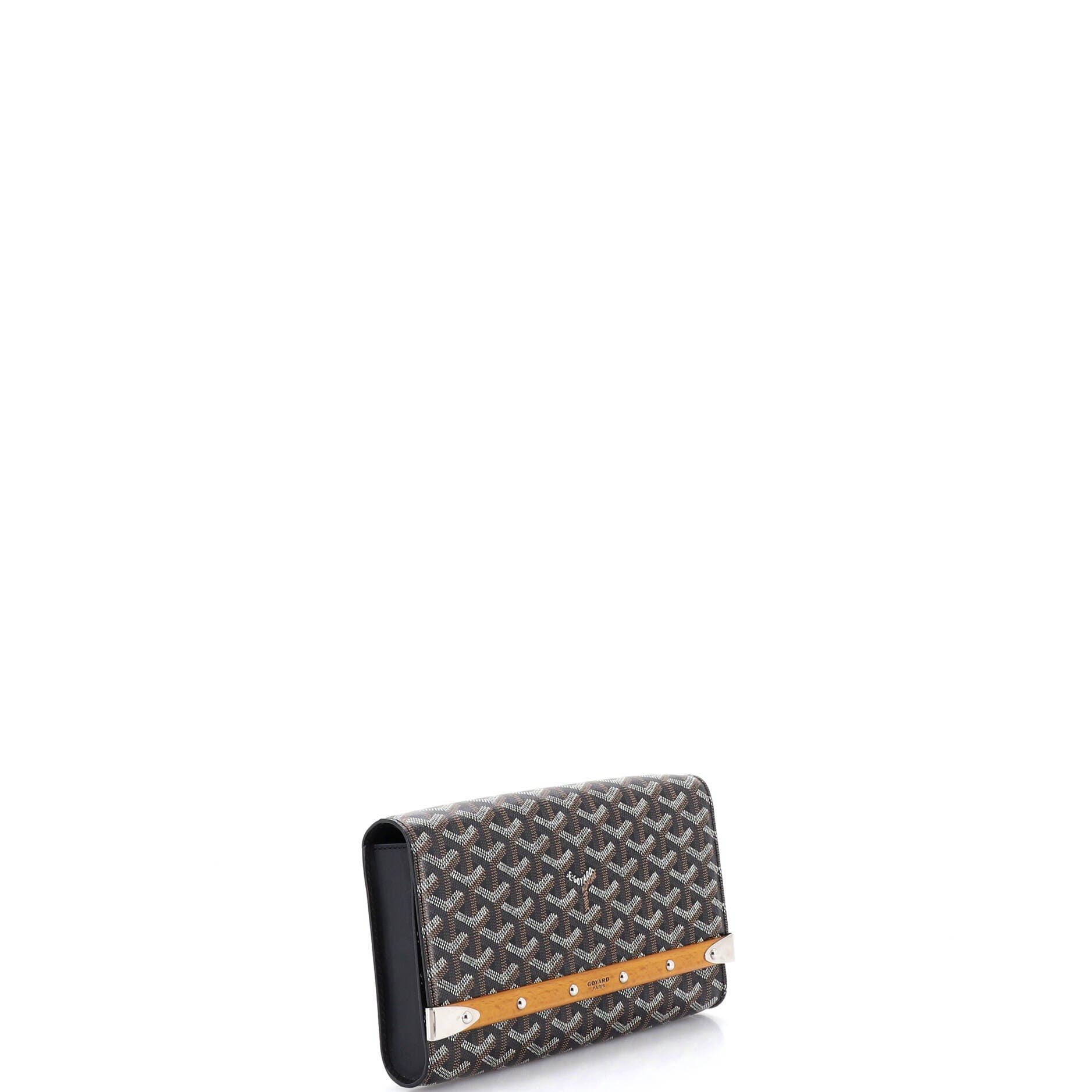 Monte Carlo Clutch with Strap Coated Canvas PM, Alternate, color, Black