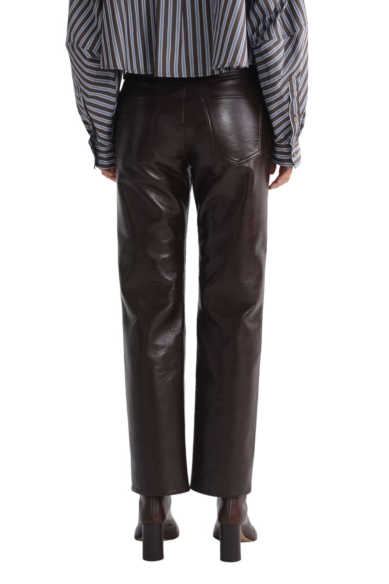 Agnes Striped Cropped Cotton Shirt, Alternate, color, MEYER STRIPE WHITE CHOCOLATE