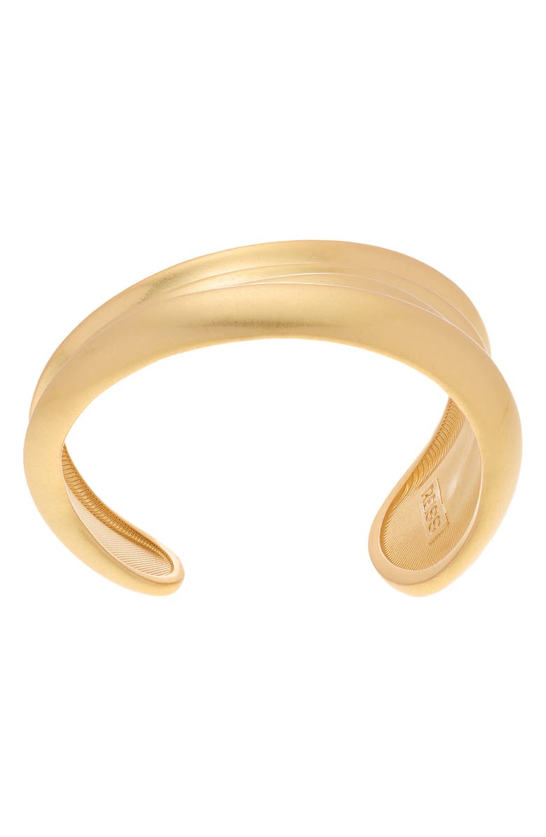 Reiss Florence Fluid Cuff Bracelet, Alternate, color, Gold Tone