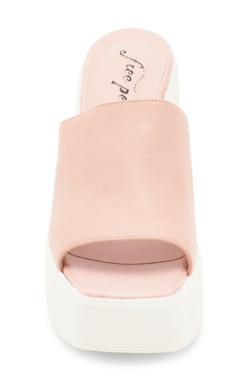 Free People Zoe Platform Slide Sandal In Natural Leather