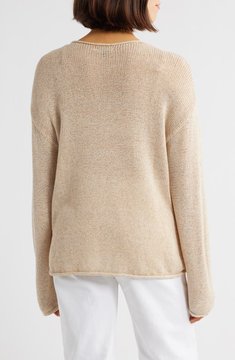 Rails Evangeline Cotton & Linen Blend Sweater, Alternate, color, Natural