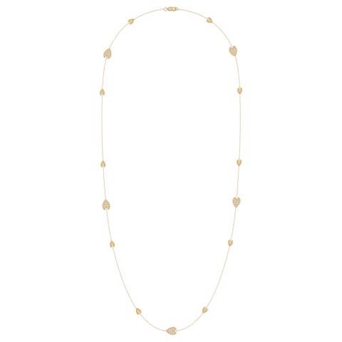 Avani Raindrop Layered Sterling Silver Diamond Necklace