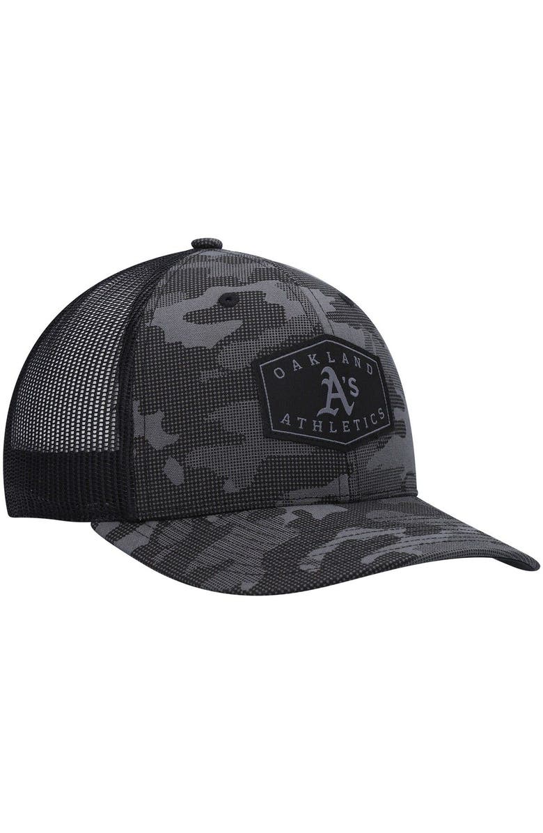 '47 Men's '47 Charcoal Oakland Athletics Tonal Camo Convoy Trucker Snapback Hat, Alternate, color, Charcoal