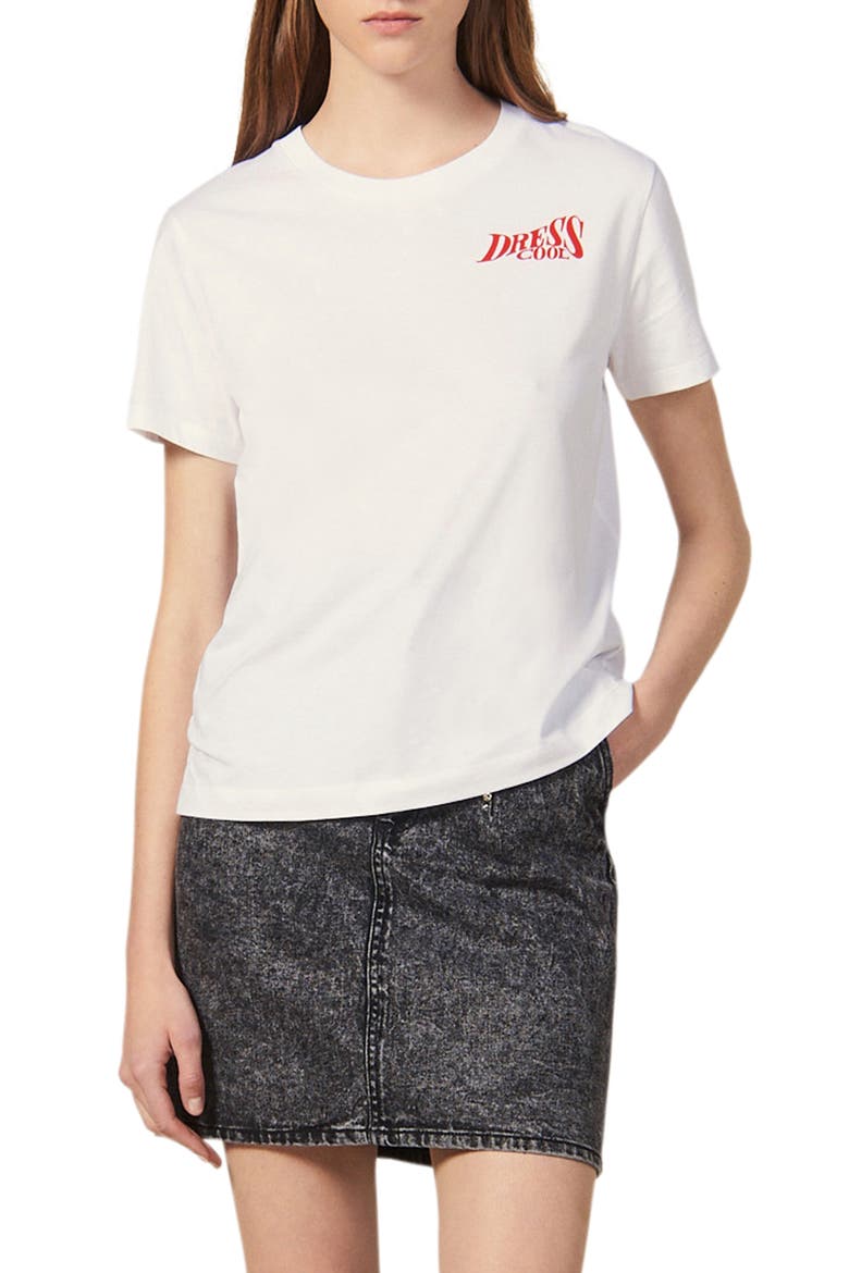 Dressy Dress Cool Cotton Tee, Main, color, WHITE
