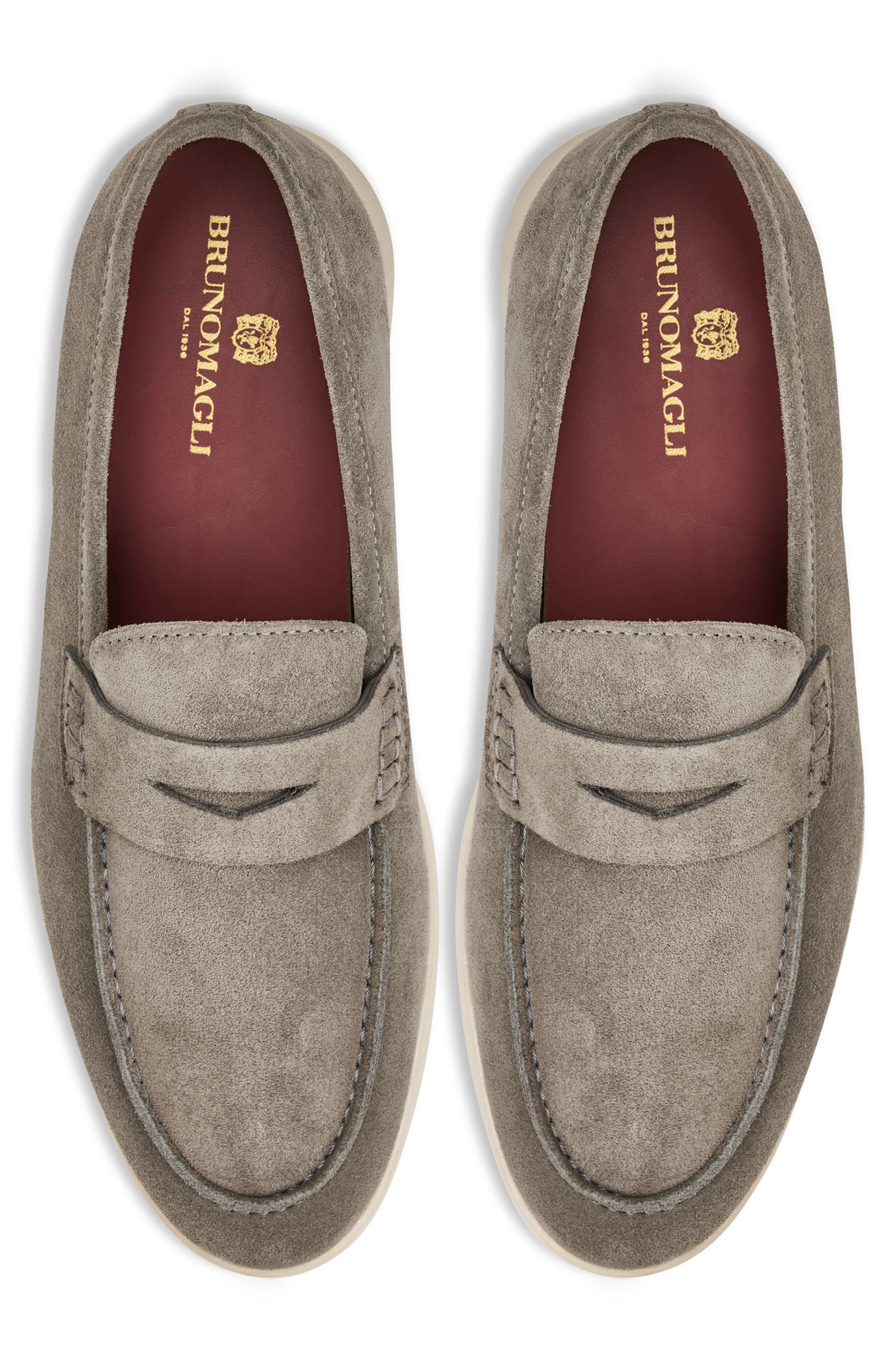 Bruno Magli Patrizio Penny Loafer, Alternate, color, Grey Suede