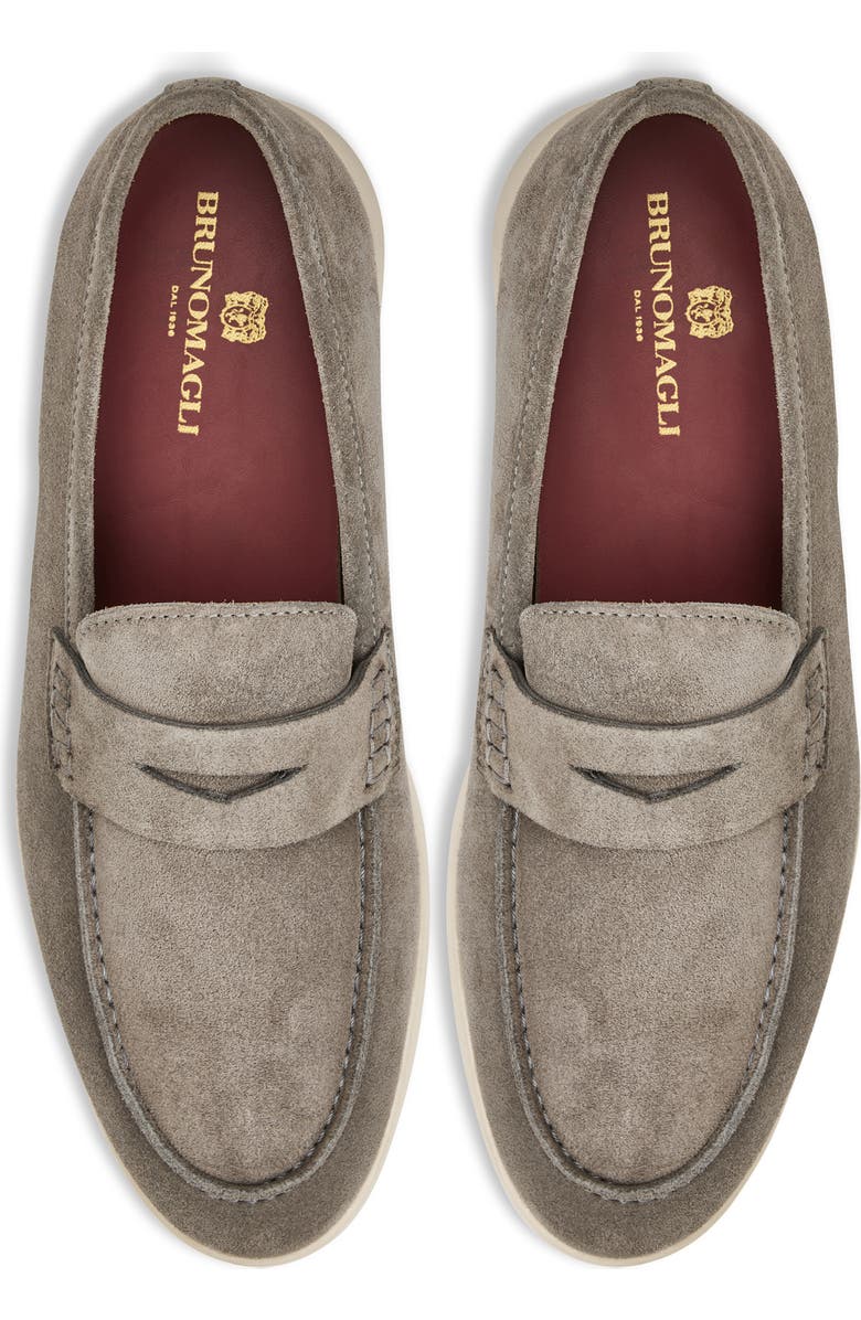Bruno Magli Patrizio Penny Loafer, Alternate, color, Grey Suede