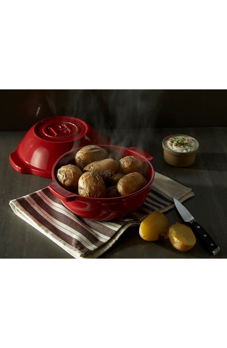 Emile Henry Bread & Potato Pot, Alternate, color, Burgundy