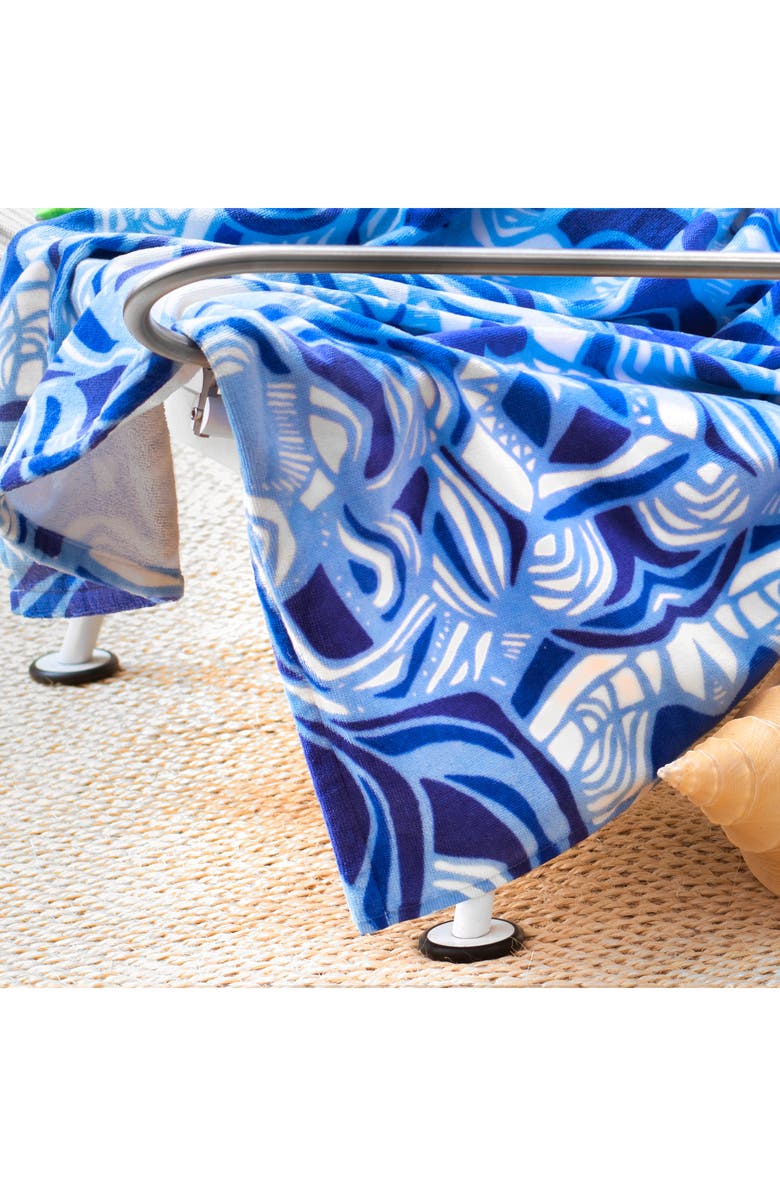 Rochelle Porter Whirled Abstract Print Cotton Beach Towel, Alternate, color, 