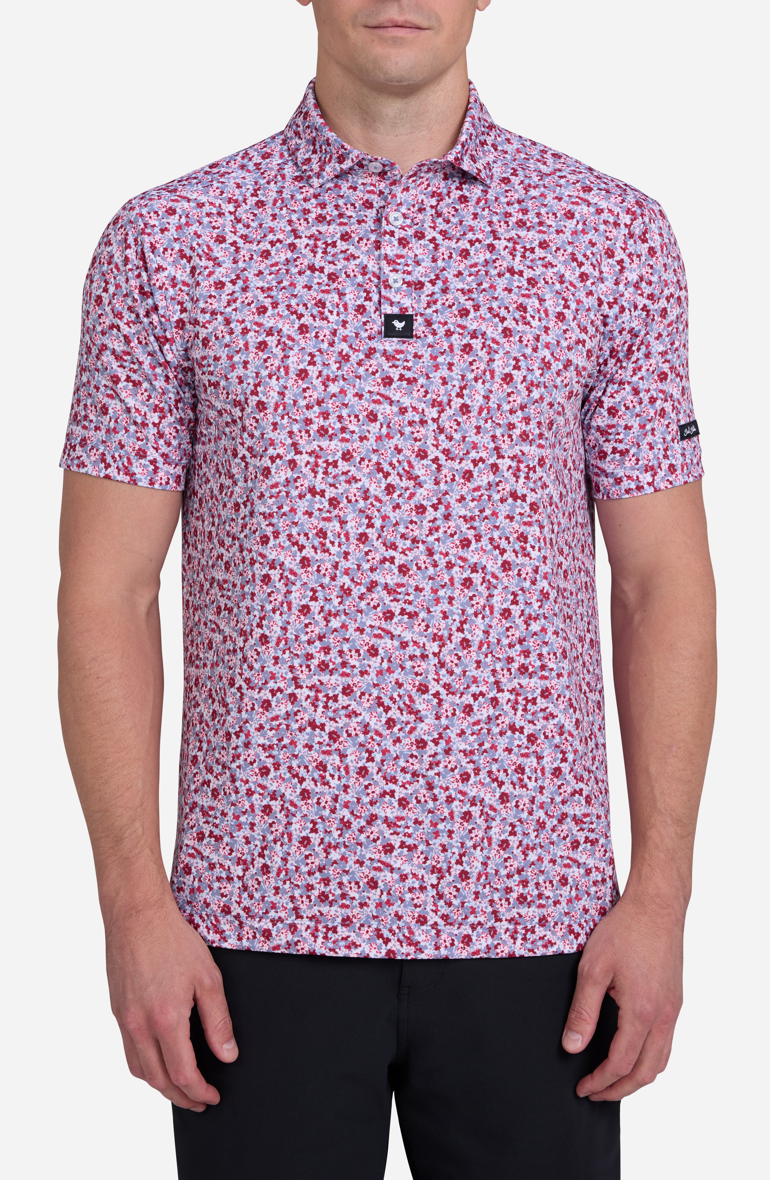 Range Rookie Floral Performance Golf Polo