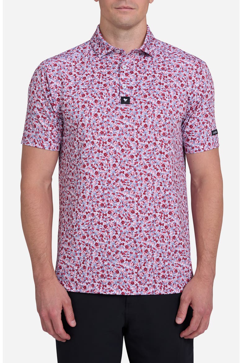 Range Rookie Floral Performance Golf Polo, Main, color, RANGE ROOKIE