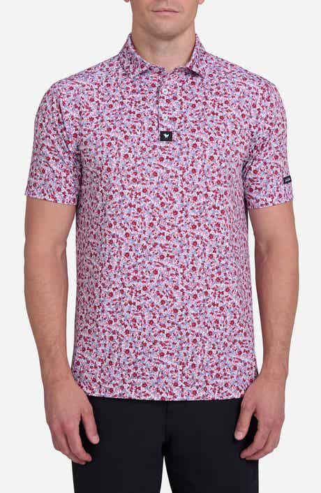 Range Rookie Floral Performance Golf Polo