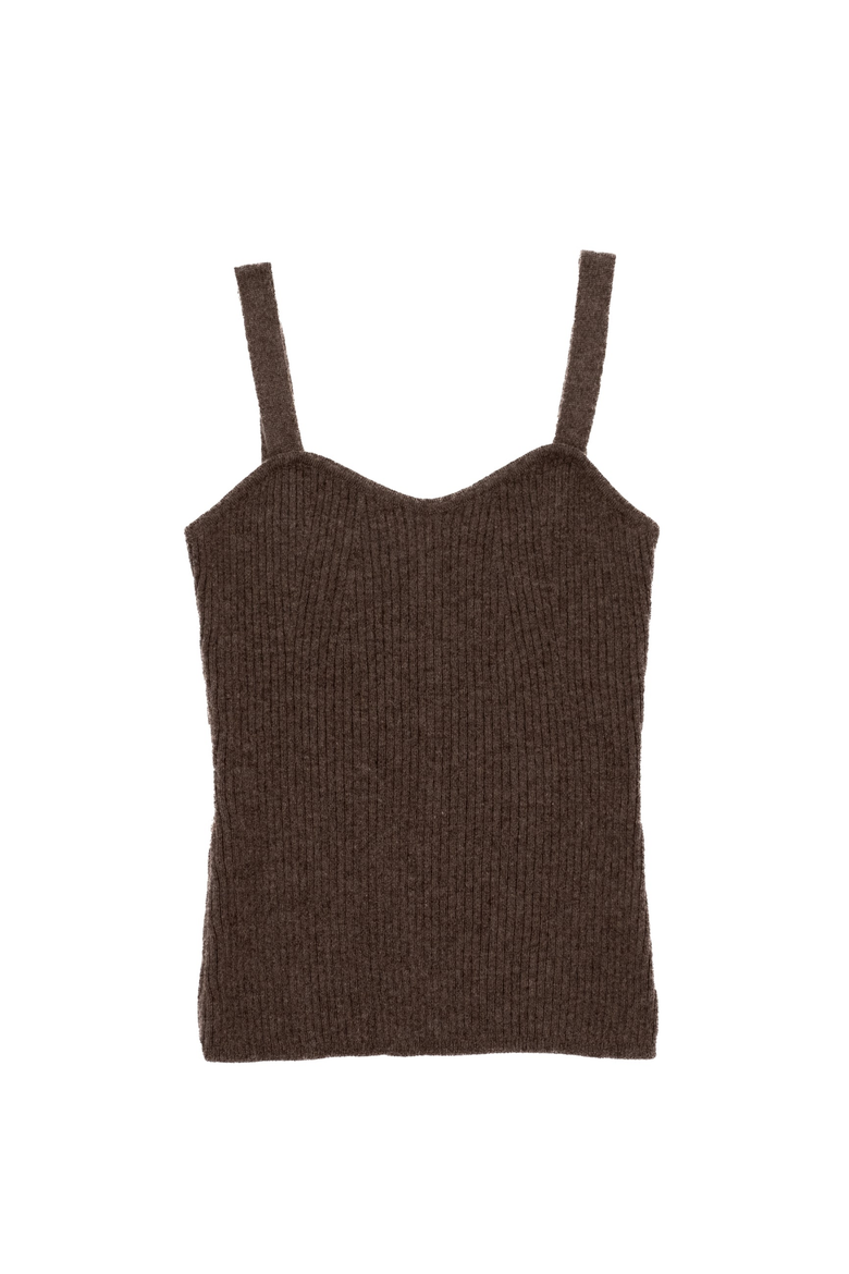 Ulaanbaatar Strap Top, Alternate, color, Brown Melange