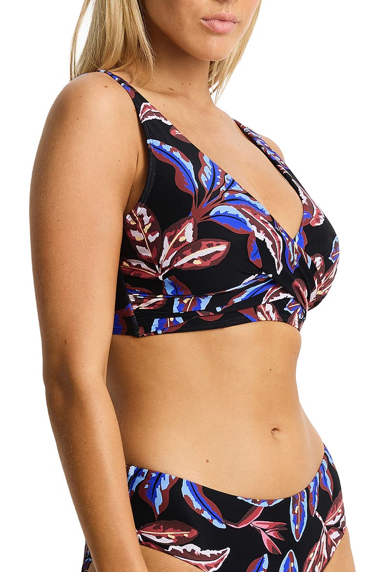 Cross Front DD/E Bikini Top, Alternate, color, BLACK