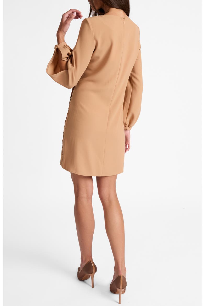 Pauli Shift Dress in Satin Back Crepe, Alternate, color, HAZELWOOD