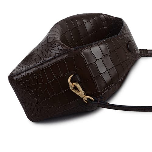 Radley De Beauvoir Faux Croc Small Ziptop Satchel Bag In Brown