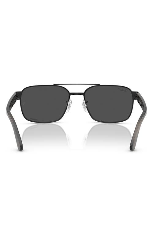 Ray Ban Ray-ban Chromance 58mm Polarized Square Sunglasses In Black