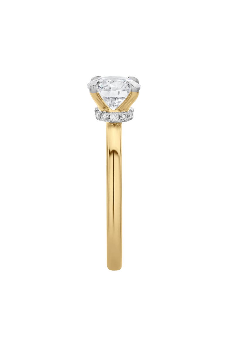 Lila 14K Gold Round Lab Grown Diamond Hidden Halo Ring - 1.5 Ct, Alternate, color, 14K Yellow Gold