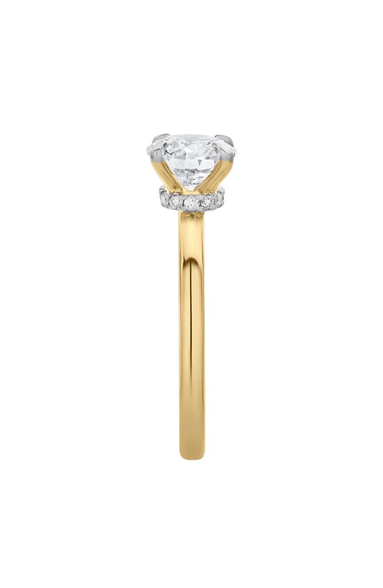 LuvMyJewelry Lila 14K Gold Round Lab Grown Diamond Hidden Halo Ring - 1.5 Ct, Alternate, color, 14K Yellow Gold