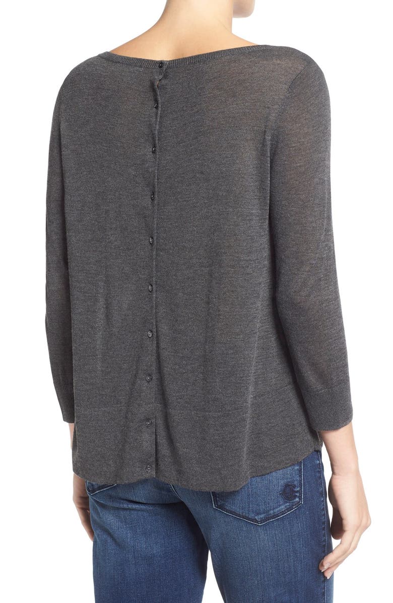 Halogen<sup>®</sup> Button Back Boatneck Sweater, Alternate, color, 