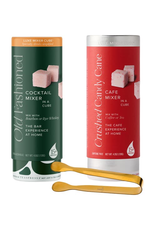 Candy Cane Latte & Old Fashioned Cocktail Mixers Gift Set