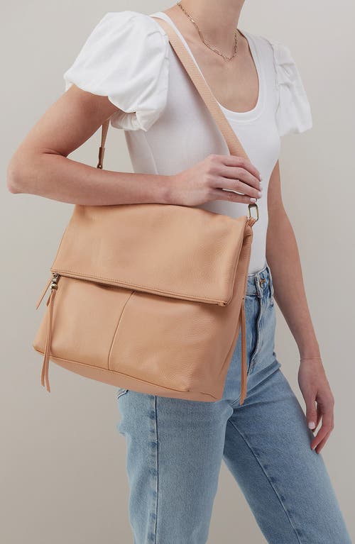 Hobo Grant Convertible Leather Backpack In Porcini