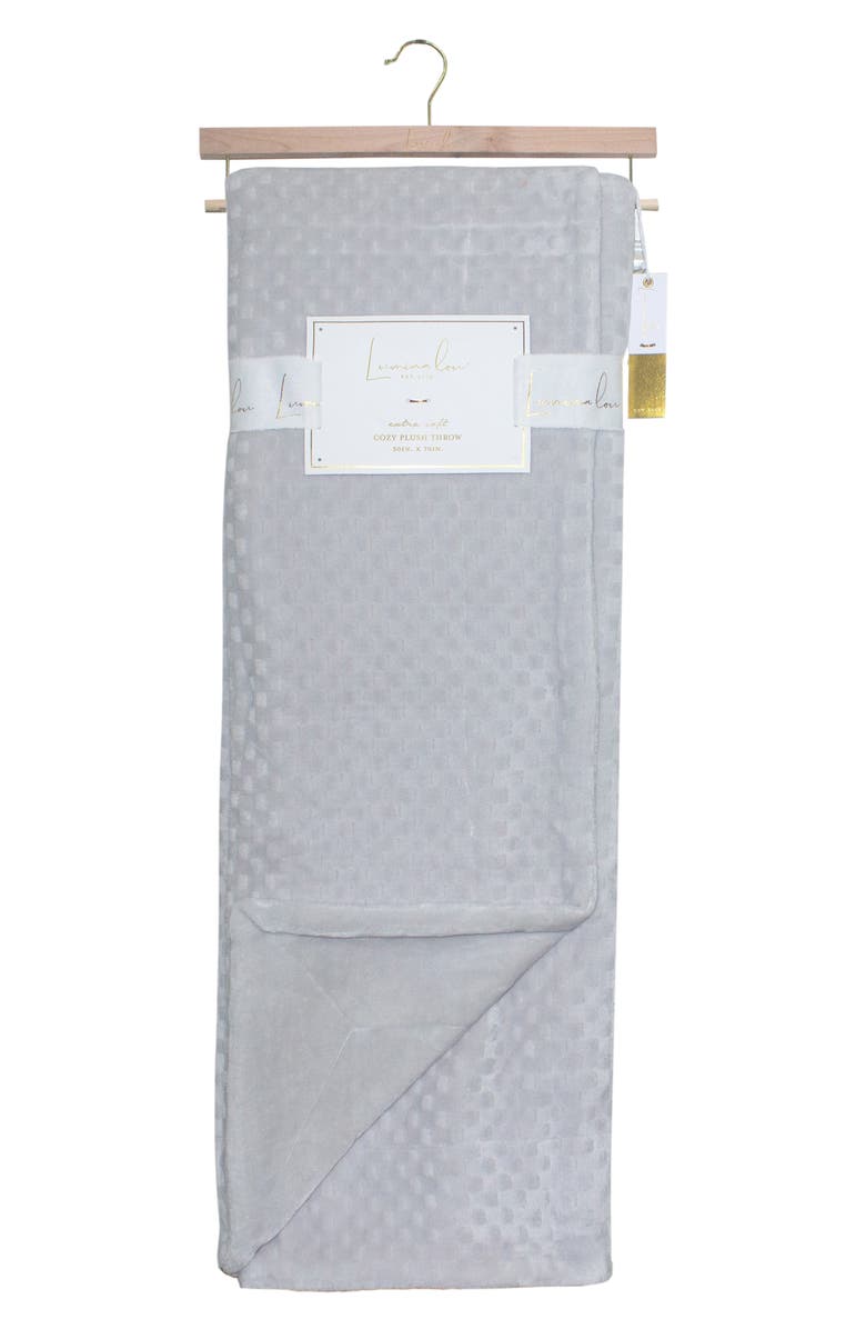 ARTISAN 34 Solid Textured Square Throw Blanket, Main, color, Grey