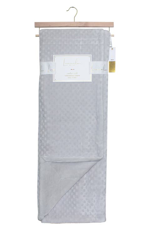 Solid Textured Square Throw Blanket