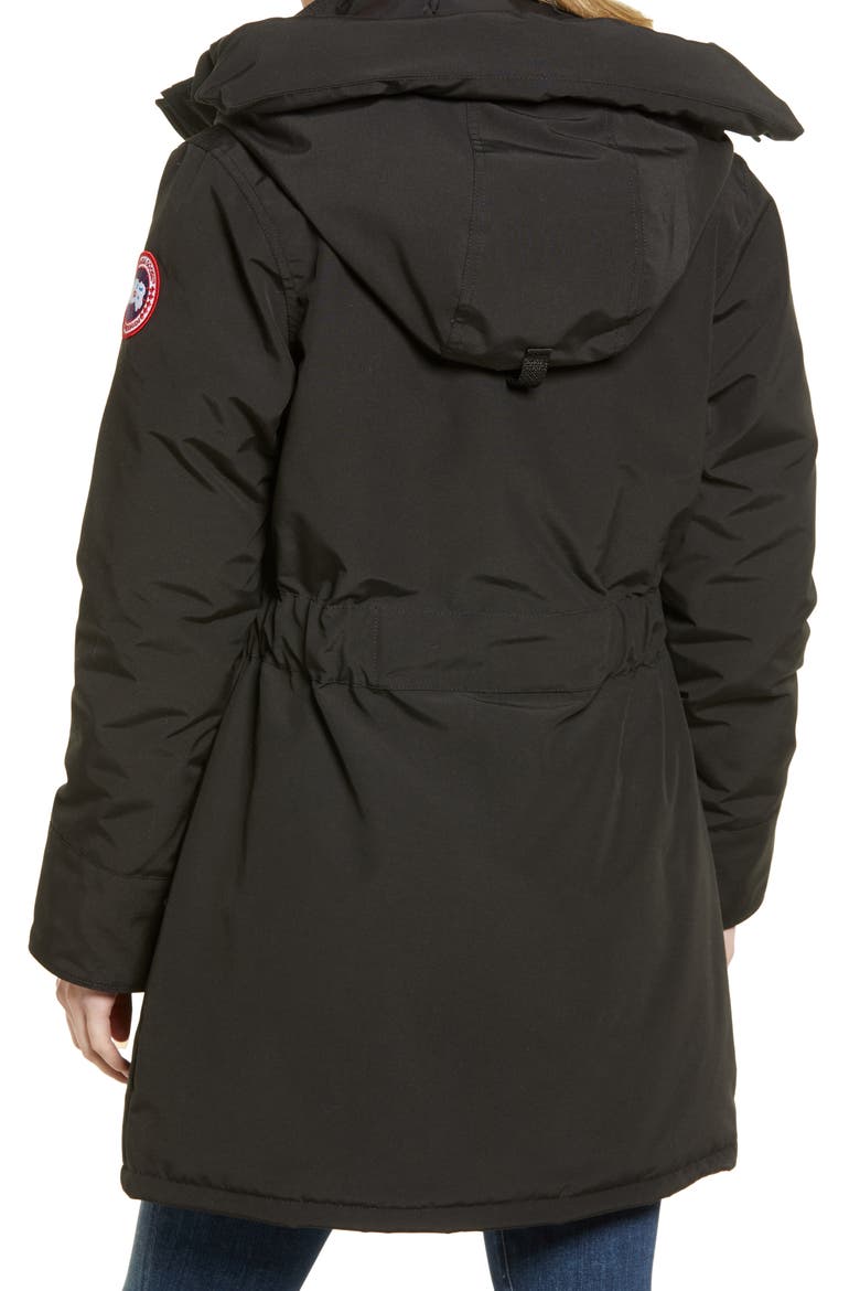 Trillium Hooded Down Parka, Alternate, color, BLACK