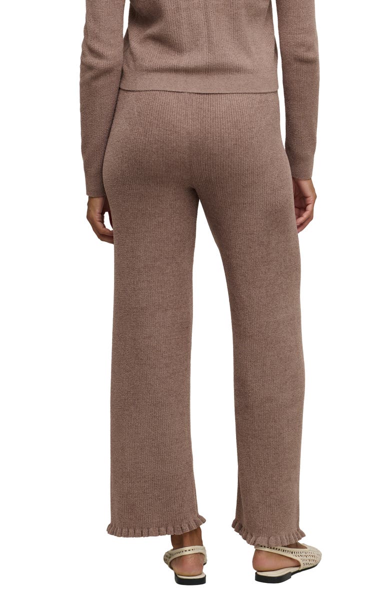 Barefoot Dreams<sup>®</sup> CozyChic<sup>®</sup> Ultra Lite<sup>®</sup> Ruffle Rib Ankle Pajama Pants, Alternate, color, Sable