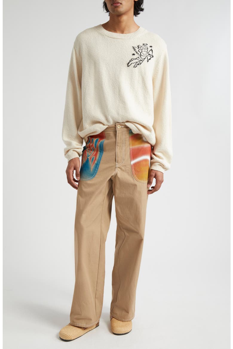 Silvano Airbrush Trust Pants, Alternate, color, D126 KHAKI W/ MULTI