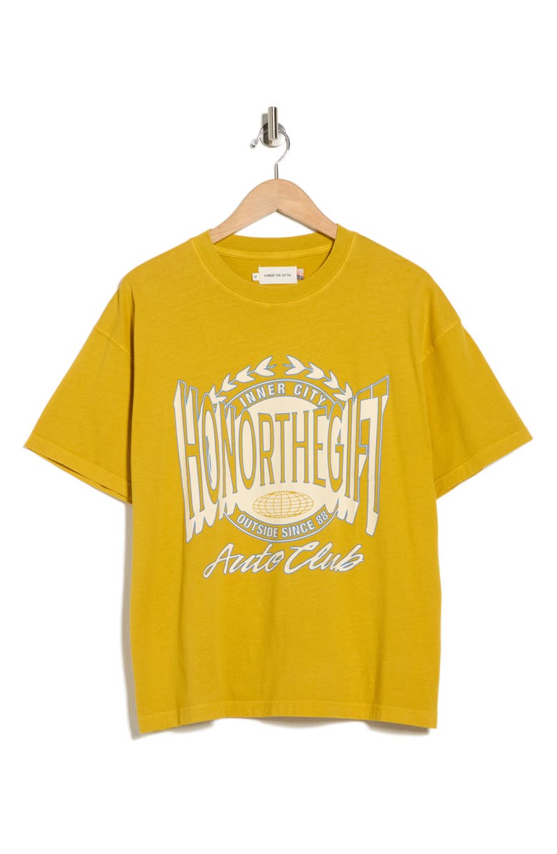 HONOR THE GIFT Honor Club Graphic T-Shirt, Alternate, color, Yellow